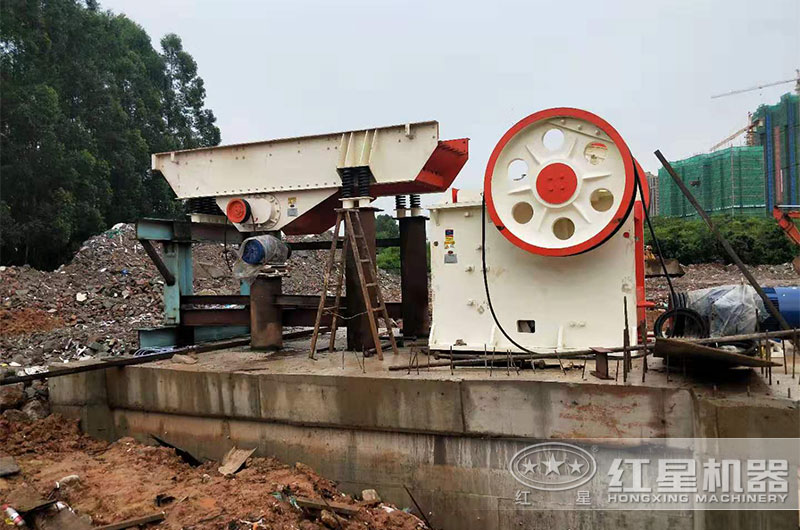 安徽客戶時產160噸電石破碎生產線現場 安徽客戶時產160噸電石破碎生產線現場